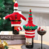 092858ff-650f-4952-80f6-023b9b489d24.jpg Christmas Holiday Decoration Knitted Clothes Wine Bottle Home Xmas New Year Dinner Table Decoration