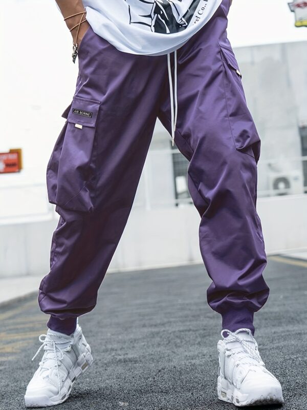 Multi-pocket Cargo Pants Men's Casual Hip-Hop Drawstring Trousers Outdoor Streetwear Sports Pant