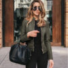 Leather PU suit jacket