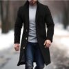 1736588460355096576.jpg Winter Lapel Trench Coat Fashion Pocket Single Breasted Jacket Outerwear Casual Solid Color Men's Clothing