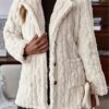 Double-sided Plush Water Ripple Button Cardigan Pocket Lapel Casual Top Jacket