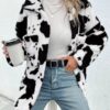 Double-sided Plush Cow Pocket Top Jacket