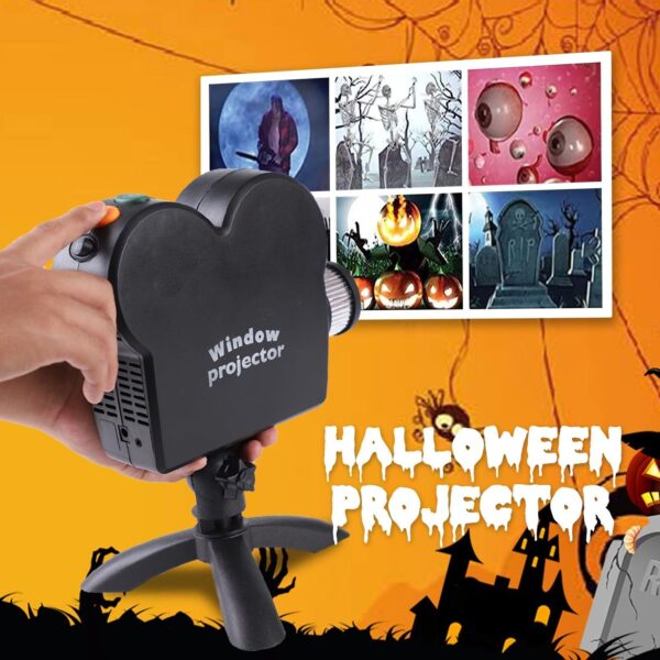Halloween Window Projector Christmas Holographic Optical Home Window Display Pro