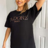Ladies Oversized J' Adore Paris Short Sleeves T Shirt Top