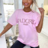 Ladies Oversized J' Adore Paris Short Sleeves T Shirt Top