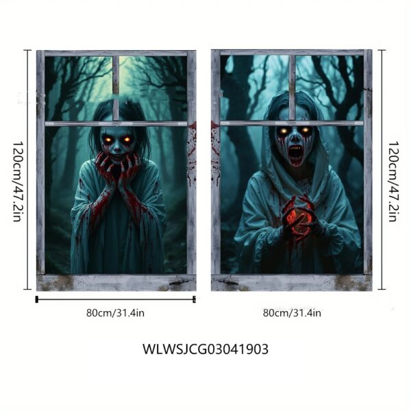 1a8e6c1d-475f-4b37-b5b4-0a8620df8eb6.jpg 3D Holiday Halloween Horror Witch Window Cover Family Party Decoration Witch Zombie Ghosts Super Terrifying Photo Studio Backdrop Door Window Hanging Banner
