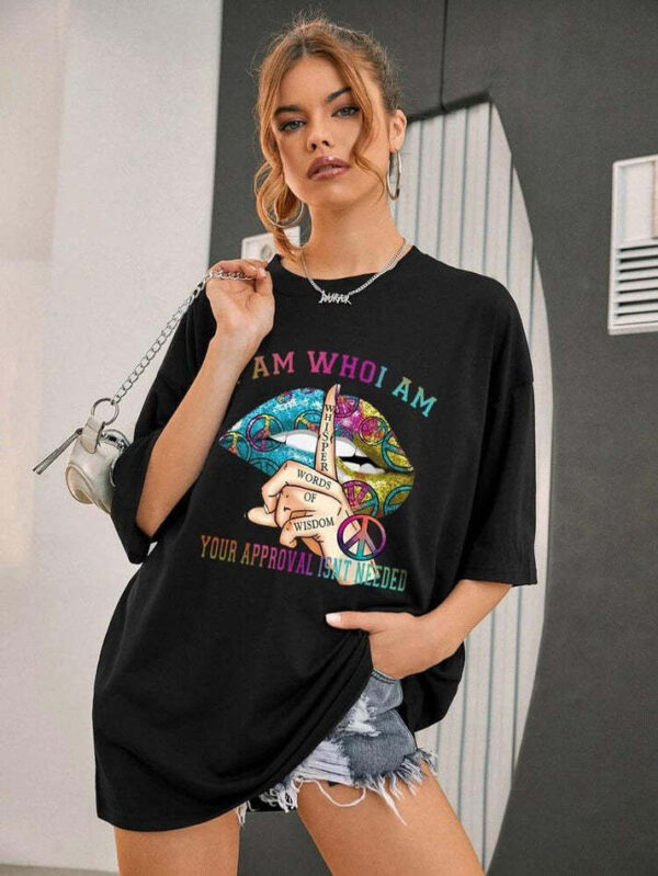 1e093286-bcc8-4406-97d1-24923d1c23e2.jpg Ladies Oversized Whishper Words Of Wisdom Short Sleeves T Shirt Top