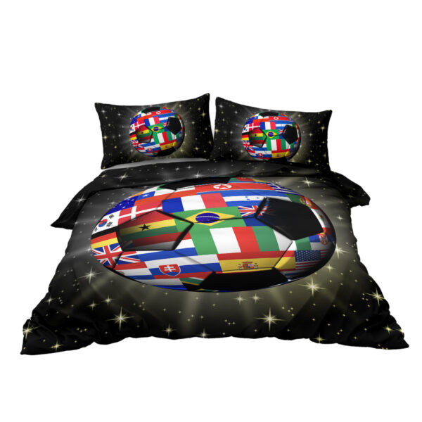 1eaf6645-3f3d-4a8b-92ab-ff9e4ea4adf8.jpg 3D Soccer Ball Bedding Set Football World Flags Print Duvet Cover Sets For Teen Boys Sports Bedding Sets Universe Stars Black Bed Quilt Cover