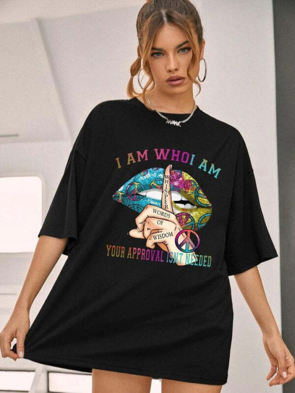 20cf24ed-dce5-445c-a906-fb034e3dc272.jpg Ladies Oversized Whishper Words Of Wisdom Short Sleeves T Shirt Top