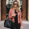 Leather PU suit jacket