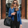 Leather PU suit jacket