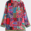 Printed loose long sleeve jacket