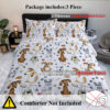 2ab84a17-6ba4-49b7-922c-2e906b8d2b5d.jpg Kids' Duvet Cover Sets Animals Pastel Duvet Covers Cartoon Dogs Paws Pattern Bed Sets 3 Pieces 1 Duvet Cover And 2 Pillow Cases Cute Puppy Dogs Bedding For Kids