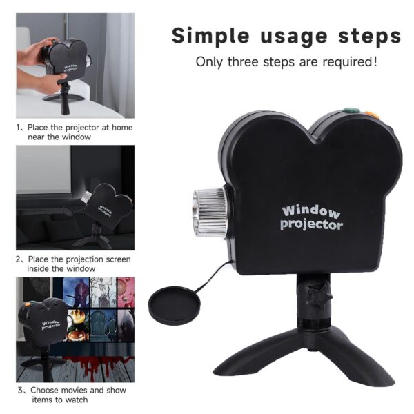 Halloween Window Projector Christmas Holographic Optical Home Window Display Pro