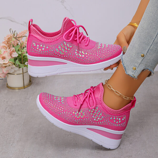 30999bef-1b58-4e49-991e-2413849a5d11.jpg Ins Rhinestone Sneakers Fashion Lace Up Wedges Casual Shoes Women's Daily Commuting Sports Shoes