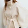 341dcddc-12c8-41e3-afa2-15a36f31ed0e.jpg Winter High Neck Batwing Sleeve Coat With Belt Fashion Loose Elegant Button Top Trench Coat For Women Clothing