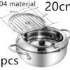 Stainless Steel Telescopic Folding Basket Frying Basket French Fries Degreasing Kitchen Tool