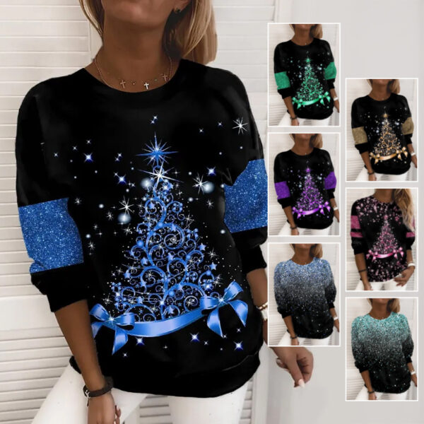 3e1d0b2d-2d6d-4e6c-8d5e-c3371cd2fb9b.jpg Christmas Sweater Women's 3D Digital Printing Pullover Jacket Fashion Casual Sweatshirt Long Sleeve Printed Round Neck Shirt Top Clothes