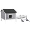 517d9a9a-05f8-4354-bd1d-03187b430d67.jpg PawHut Small Medium Dog House With Porch, Grey