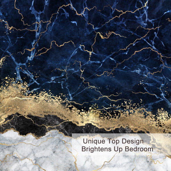 57f5b5f4-c7f3-4b39-8d65-38d87cbb590b.jpg Chic Marble Bedding White Marble Gilded Navy Blue Duvet Cover Set Trendy Printed Design Bed Quilt Cover Set King 1 Duvet Cover 2 Pillowcases