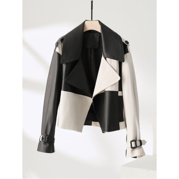 5ee51d98-3948-4b71-86cf-4a4c02b835f8.jpg Soft PU Leather Jacket Splicing Coat Loose Western Style Jacket