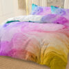 Girly Duvet Cover Rainbow Glitter Ombre Bedding Sets 3 Pcs Chic  Purple Blue Green Pastel Bed Spreads Sparkle Quilt Cover Set With 2 Pillow Shams