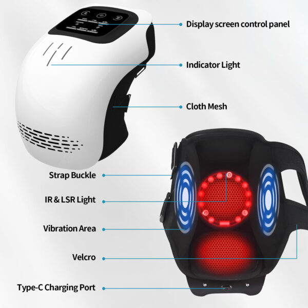 87f0a16b-4a1d-4537-8152-e0711722dfb2.jpg Intelligent Home Use Electric Intelligent Kneading Heating Knee Massager Rechargeable Pain Relief Infrared Laser Vibration Knee Massager
