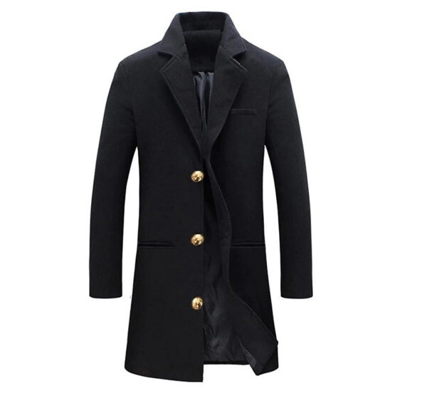 8dd45d1b-2077-4645-b501-ba7364b67970.jpg Winter Lapel Trench Coat Fashion Pocket Single Breasted Jacket Outerwear Casual Solid Color Men's Clothing