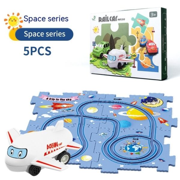 916349c7-ac78-43ee-ace3-93f941a67e37_trans.jpeg Children Puzzle Electric Railroad Speeder DIY Assembly Electric Car Automatic Rail City Scene Construction Education Toy Gift