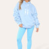 Oversized Ruched Sleeves Hoodie With Satin Ribbon