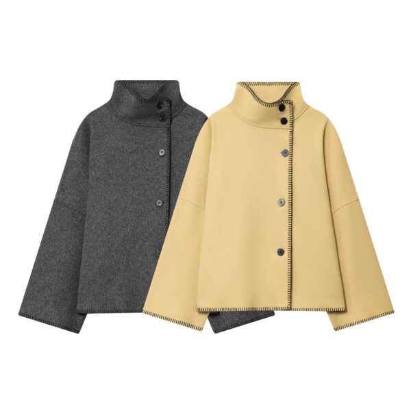 Women's Turtleneck Long Sleeve Baggy Coat