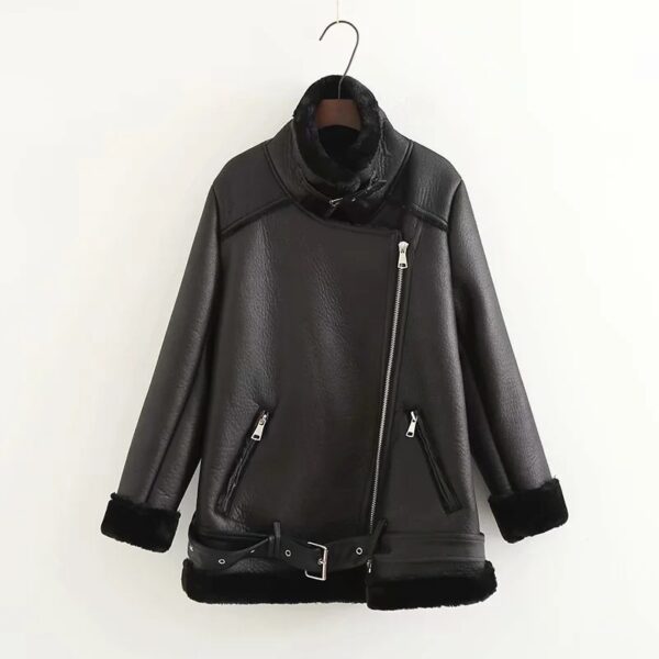 b3a1f2cb-4c62-480f-85a5-1134e010e431.jpg Jacket Tops Women's Trendy Belt PU Leather Jacket