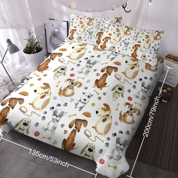 c0692578-141c-4ac0-a6ed-1f9b7e168c3c.jpg Kids' Duvet Cover Sets Animals Pastel Duvet Covers Cartoon Dogs Paws Pattern Bed Sets 3 Pieces 1 Duvet Cover And 2 Pillow Cases Cute Puppy Dogs Bedding For Kids
