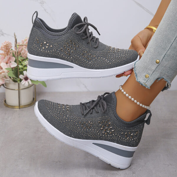 ca2085d2-9034-438e-91c1-40433e14b695.jpg Ins Rhinestone Sneakers Fashion Lace Up Wedges Casual Shoes Women's Daily Commuting Sports Shoes