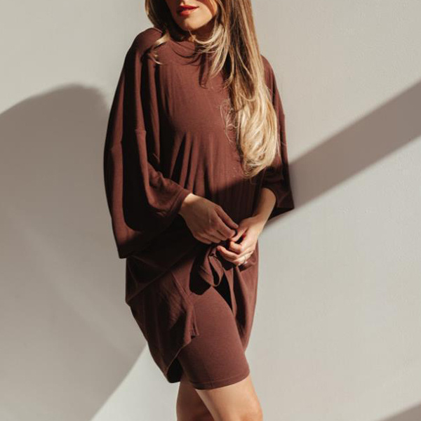 d2e1fb79-9f75-4270-9867-200e0077ba2d.jpg Summer Shorts Suit Fashion Loose Short-sleeved T-shirt And Slim Tight Pants Women's Clothing