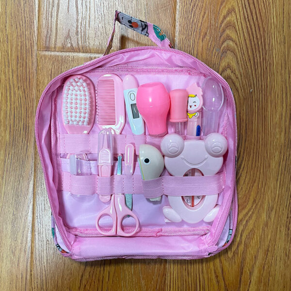 d418488f-529b-4cb1-a47e-467b8483dead.jpg Roadfisher Newborn Baby Care Kits Nose Cleaner Feeder Earpick Tools Grooming Bag Set Nail Clipper Tooth Hair Brush Comb Scissor