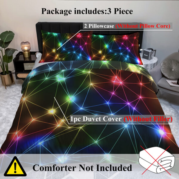 dd749e51-caa8-475b-a473-96f92af464ea.jpg Gorgeous Starlight Duvet Cover Set Single 3pcs Colorful Microfiber Kids Bedding Set