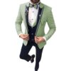 Men's Color Matching Business Casual Suit Three-piece Set