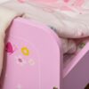 HOMCOM Kids Bed Princess Castle Theme W Side Rails Slats Home Furniture For 3 - 6 Yrs Pink 143 X 73 X 60 Cm