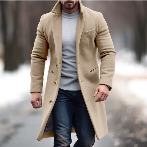 ee97c7b5-09b1-4355-a9ef-5216794f891e.jpg Winter Lapel Trench Coat Fashion Pocket Single Breasted Jacket Outerwear Casual Solid Color Men's Clothing