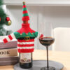 f0cf75b6-4ce4-4e65-8528-0dd0d757ead8.jpg Christmas Holiday Decoration Knitted Clothes Wine Bottle Home Xmas New Year Dinner Table Decoration