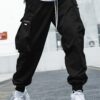 Multi-pocket Cargo Pants Men's Casual Hip-Hop Drawstring Trousers Outdoor Streetwear Sports Pant