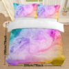 Girly Duvet Cover Rainbow Glitter Ombre Bedding Sets 3 Pcs Chic  Purple Blue Green Pastel Bed Spreads Sparkle Quilt Cover Set With 2 Pillow Shams