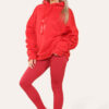 Oversized Ruched Sleeves Hoodie With Satin Ribbon