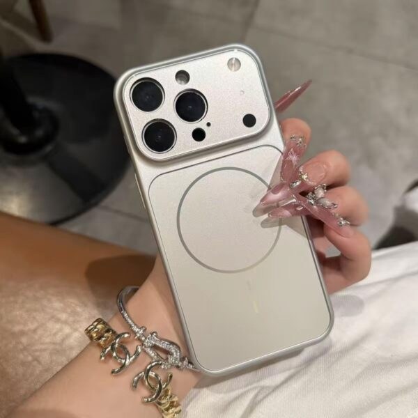 Solid Color All-inclusive Magnetic Phone Case Nano Frosted Glass For Magsafe Phone Case For I Phone 17 Air 16 15 14 13 Pro Max Magnetic Wireless Charge Armor Cover