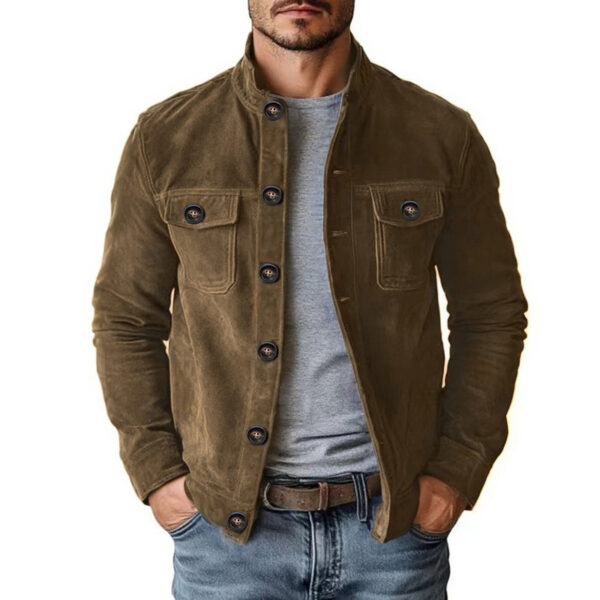 aaebca48-2cfd-453f-bf9a-e191b462bafd.jpg Vintage Single-breasted Jacket Men's Casual Motorcycle Faux Suede Tops