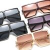 Oversized Square Flat Top Women Very Lrge Ladies Fashion Sunglasses Shade UV400--black-framed Mercury Tablet