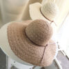 Foldable Women Straw Beach Sun Hat Summer Ladies Travel Wide Brim Cap