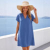 1b6ec352-8cf6-45a9-a620-fdd9a0d97c3a.jpg Casual Resort V-neck Short-sleeve Dress