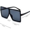 Oversized Square Flat Top Women Very Lrge Ladies Fashion Sunglasses Shade UV400--black-framed Mercury Tablet